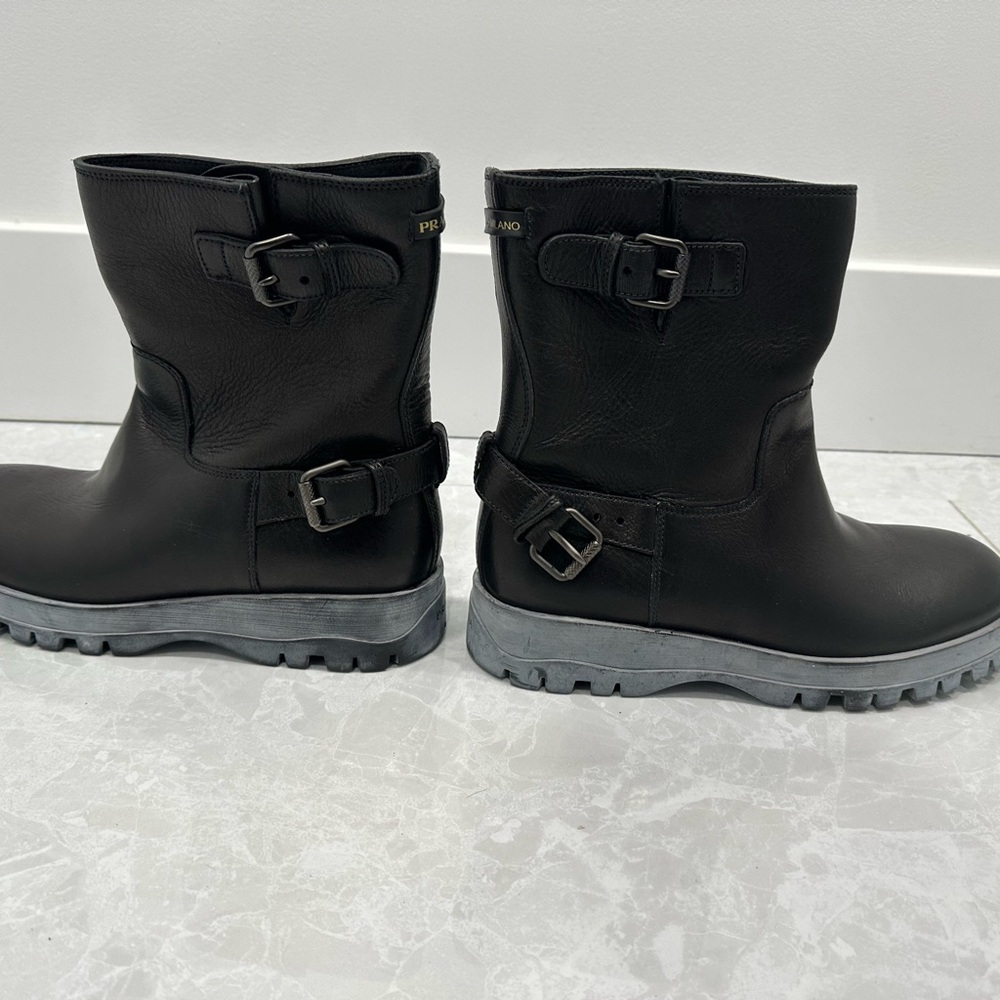Prada Black Leather Boots - Picture 2 of 8